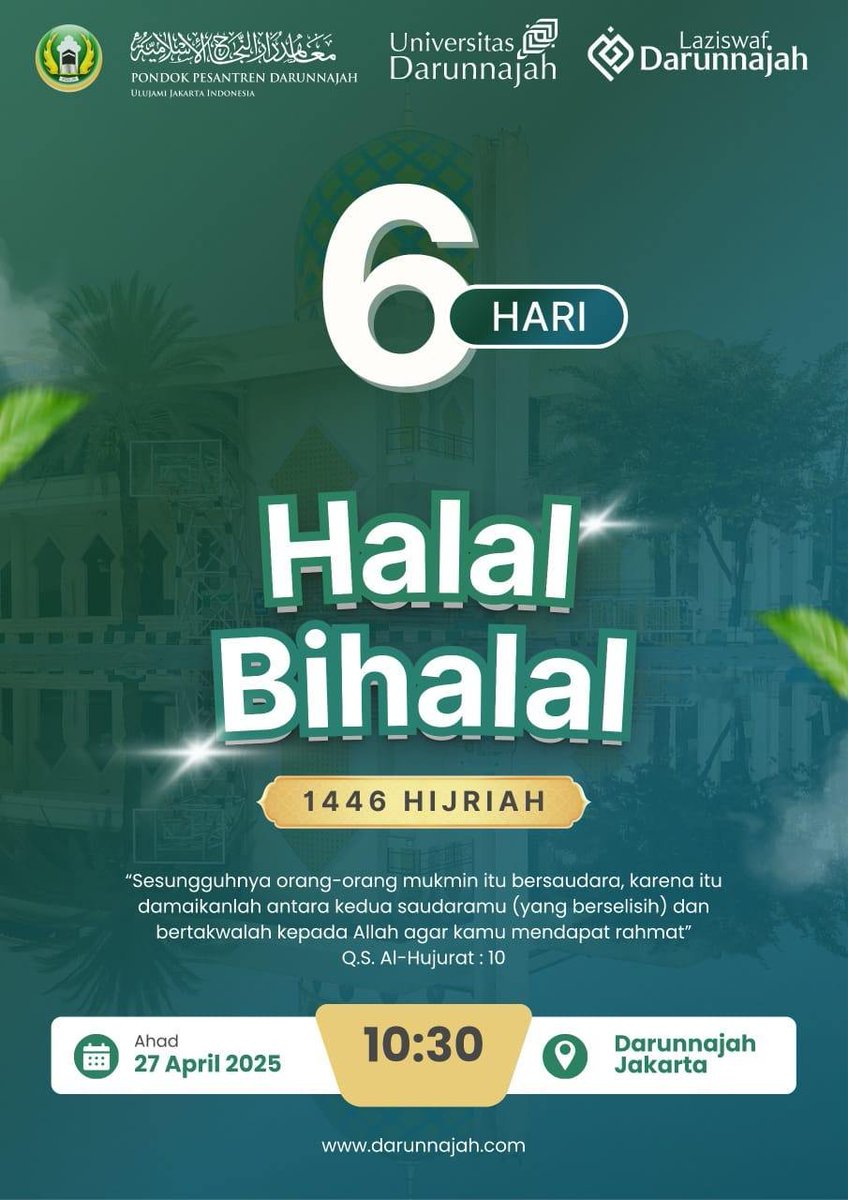 Pondok Pesantren Darunnajah (@darunnajah_jkt) on Twitter photo 📷 6 HARI MENUJU
𝗛𝗔𝗟𝗔𝗟 𝗕𝗜𝗛𝗔𝗟𝗔𝗟 𝗜𝗞𝗣𝗗𝗡 𝗣𝗨𝗦𝗔𝗧 & 𝗖𝗔𝗕𝗔𝗡𝗚📷
Pendaftaran dan pendataan, diakses melalui tautan:
forms.gle/h1KKN3QVgzzZtp… 📷 6 HARI MENUJU
𝗛𝗔𝗟𝗔𝗟 𝗕𝗜𝗛𝗔𝗟𝗔𝗟 𝗜𝗞𝗣𝗗𝗡 𝗣𝗨𝗦𝗔𝗧 & 𝗖𝗔𝗕𝗔𝗡𝗚📷
Pendaftaran dan pendataan, diakses melalui tautan:
forms.gle/h1KKN3QVgzzZtp…