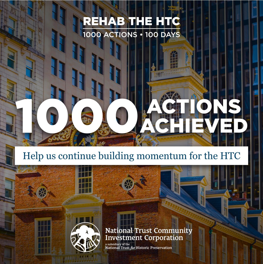 1,000+ actions and counting! Thanks to advocates nationwide, we hit our #RehabTheHTC goal—but we’re not done yet. As Congress drafts a tax bill, every voice matters. Let’s keep pushing to strengthen the Historic Tax Credit.

Join us: forms.office.com/pages/response…

<a href="/HistoricCredit/">HTCC</a>