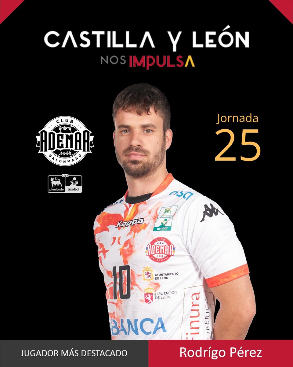 Rodrigo Pérez 𝗠𝗩𝗣 𝘾𝙖𝙨𝙩𝙞𝙡𝙡𝙖 𝙮 𝙇𝙚ó𝙣 𝙉𝙤𝙨 𝙄𝙢𝙥𝙪𝙡𝙨𝙖 de la Liga Plenitude 👏 

👉Bajo la batuta del "capi" los goles salen solos👈 

Liga Plenitude 📍

@somosabanca 
@liga_plenitude

#balonmano #mvp #ademaraluchar