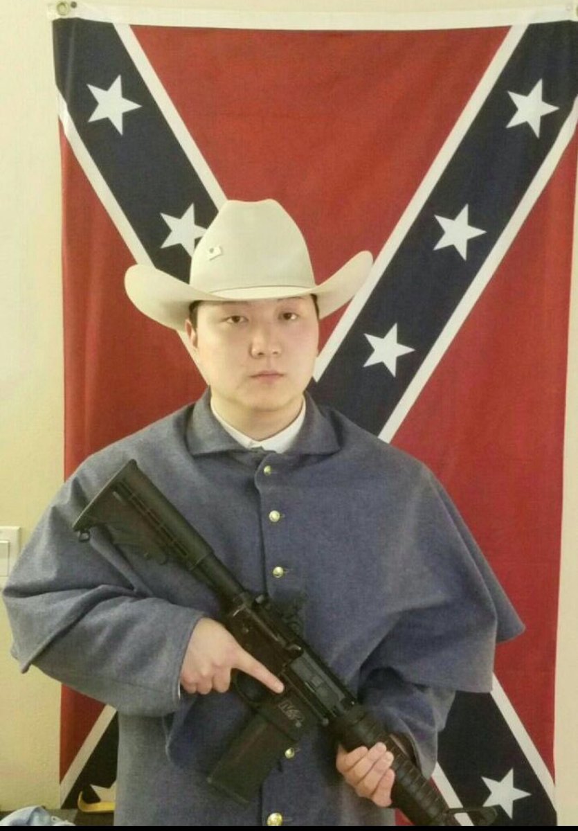 shwartzenhoggle's tweet photo. NEWS🚨: #Bills STAR QB and MVP Josh Allen was seen posing in front of a CONFEDERATE FLAG. He was also seen holding an AR-15 at the same time.😬😬 Does #Allen have early onset CTE? What does a punishment look like for Allen?

Here is the photo. 👇 https://t.co/U3G10v341s