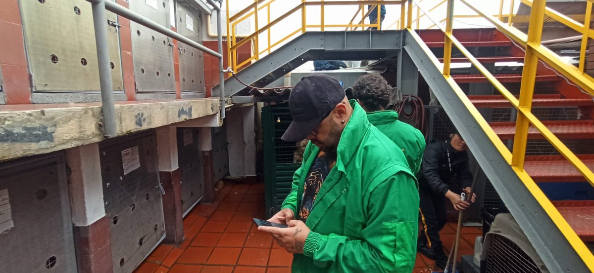 AnimalesBOG's tweet photo. #AEstaHora El director del IDPYBA lidera visita de inspección a caninos de seguridad del Centro Comercial Andino.

Estamos comprometidos con hacer cumplir las normas que protegen a los caninos de vigilancia y evitar situaciones de maltrato. #BogotáMiCiudadMiCasa es animalista. https://t.co/iRqDUyrWUj