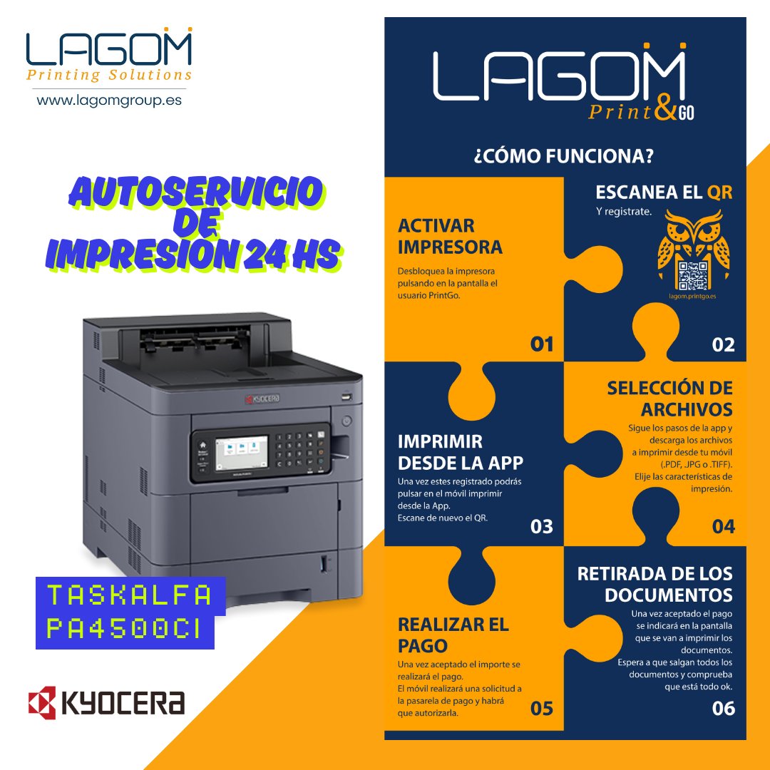 Lagom Group (@lagom_ds) on Twitter photo ¿Cómo pueden imprimir tus clientes o usuarios de forma autónoma?
Aquí lo tienes es Lagom Print&Go, nuevo AUTOSERVICIO de impresión añade valor a tu negocio.💼💰
¡Descubre cómo puede transformarlo con <a href="/KYOCERA_DS_ES/">KYOCERA DS España</a> ! 🚀
#LagomPrintGo #Impresión24horas #Autoservicio ¿Cómo pueden imprimir tus clientes o usuarios de forma autónoma?
Aquí lo tienes es Lagom Print&Go, nuevo AUTOSERVICIO de impresión añade valor a tu negocio.💼💰
¡Descubre cómo puede transformarlo con <a href="/KYOCERA_DS_ES/">KYOCERA DS España</a> ! 🚀
#LagomPrintGo #Impresión24horas #Autoservicio