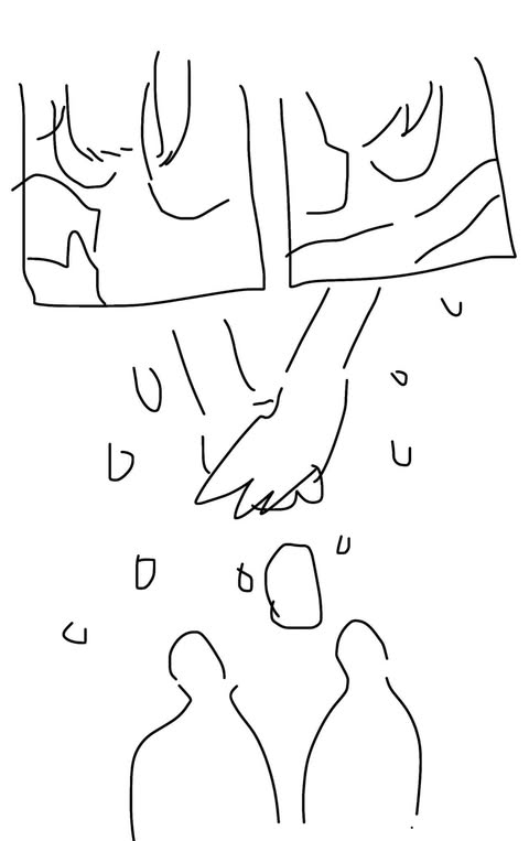 nihsuu's tweet photo. I'm looking at the sketch I drew at 3AM two months ago, and now I have no idea what I was trying to draw?? https://t.co/feNOP0oIbA