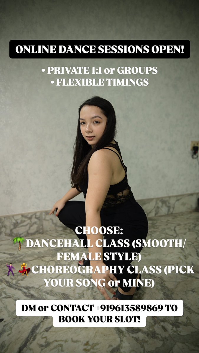 dweetydutta's tweet image. I keep getting enquiries for online classes. If you’ve ever wanted to join, this is your time to sign up! 🫡

#OnlineDanceClass #DanceFromHome
