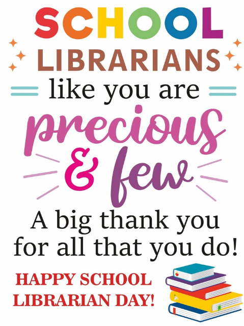 Happy #SchoolLibrarianDay to the incredible Ms. G! 📚✨Your passion for literacy, endless creativity, and unwavering support for both students and staff make our library the heart of the school.
Thank you for turning pages and sparking possibilities every day!💙