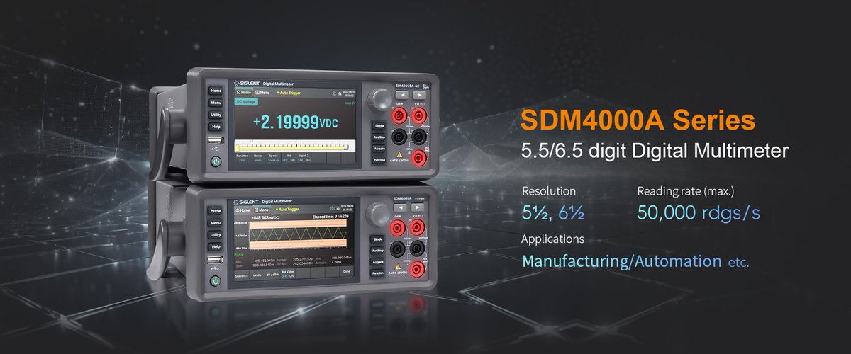 embedded_online's tweet image. Siglent Announces the SDM4000A Series of 5½- and 6½-Digit #Multimeters for Precision-Driven #Test Environments #testandmeasurement embedded.com/siglent-announ…