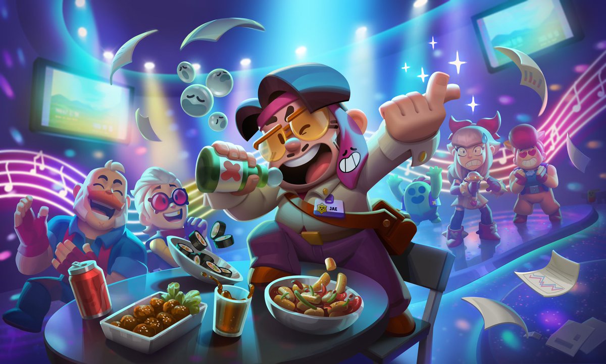 BrawlStars's tweet photo. WASABIIIIIIIIIIIIIIIIIIIIIIIIIIIIIIIIII! 🍱🥢

More sneak peeks from content creators! Wasabi powers, Sushi, Skins, and a tuna more! 🤯 https://t.co/YFwSaXAbPD