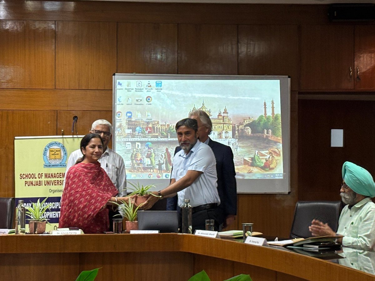 adubharti's tweet photo. As guest of honour at School of Management Studies, Punjabi University, Patiala
Multidisciplinary Faculty Development Program on Sustainable Skills, Strategies, and Solutions https://t.co/BnlDAb3m77