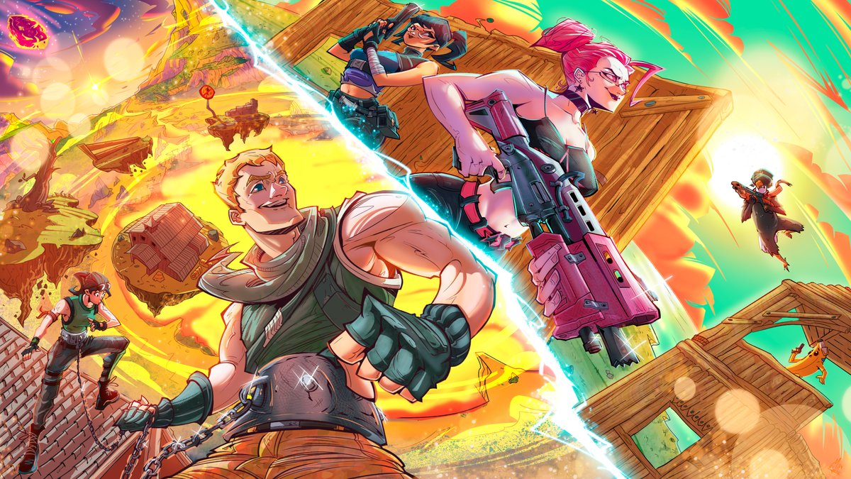 Key Art for <a href="/GNAGamesGG/">GNA Games</a> UEFN - Chained Together &amp; Realistic Fights

Thanks @RyanTheCreatorW for the preference!

#FortniteArt #UEFN #Fortnite