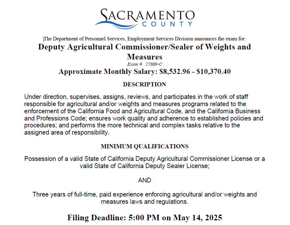 SacCountyCA's tweet photo. Now Hiring! Registered Veterinary Technician; Sheriff's Lieutenant; Sustainability Manager; and more! https://t.co/QlL8K9o016 https://t.co/DZgGTvIW3X