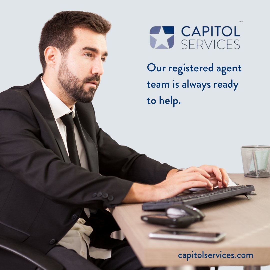 CapitolServices's tweet image. Our nationwide registered agent team is here to deliver the fast, accurate service you rely on. We’ve got you covered every step of the way. 

#RegisteredAgent #FastAndAccurate