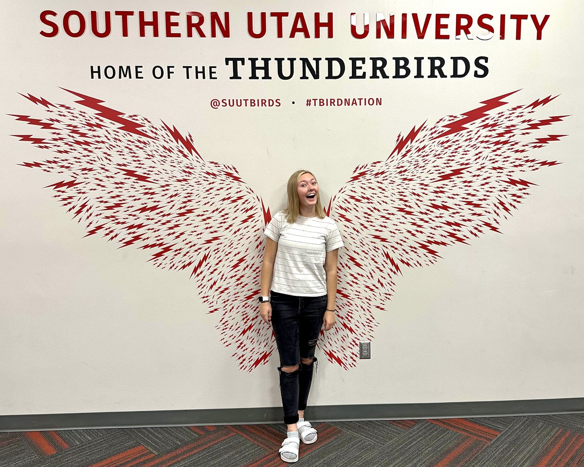 Happy finals week from this T-Bird! Sadie's dad left an SUU final early to make it to her birth. Now that finals baby is taking on an SUU finals week of her own! That's gotta bring some extra good luck to all our T-Birds. ✨📚
 
#TBirdNation