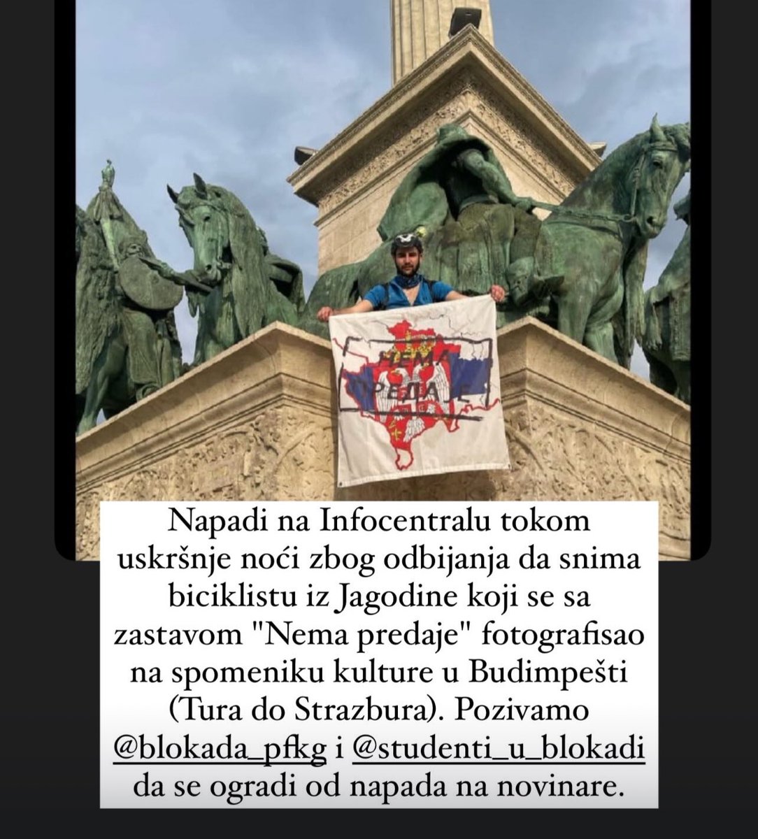 Pozivamo <a href="/blokadapfkg/">Blokada PFKG</a> i <a href="/studentblokade/">Studenti_U_Blokadi</a> da osude napade na novinare.