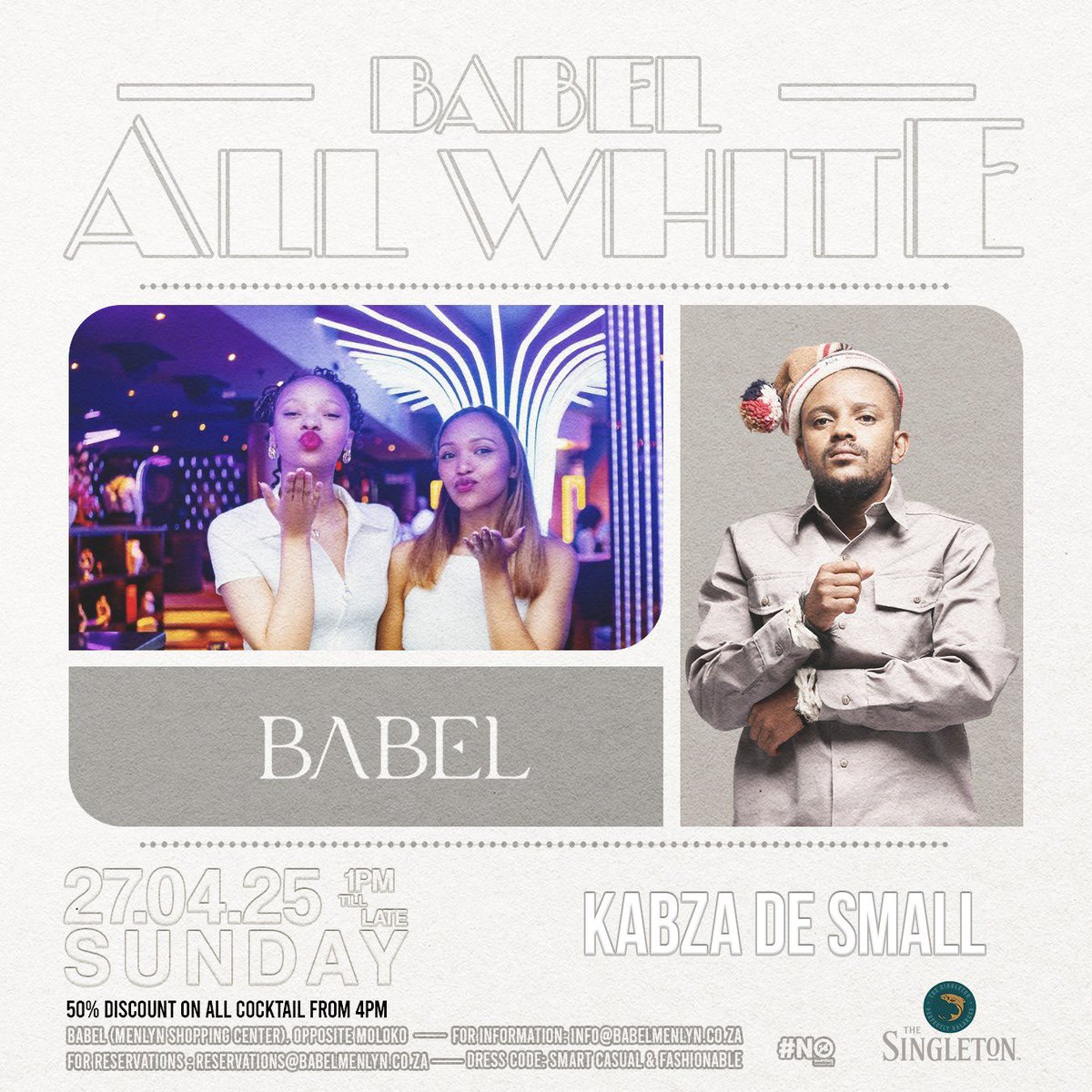 April 27th isn’t just a date it’s a whole lifestyle.❕All-white everything, music that makes you move, and a celebration that’ll have you texting “I’m never drinking again” the next morning.😂🤝🏽✨This is your excuse to show up, show off, and celebrate like it’s your birthday too.