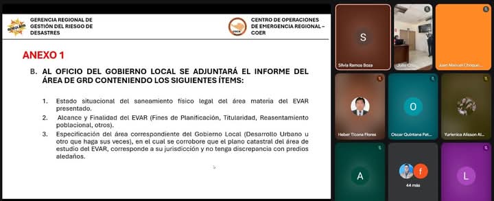 coer_a73397's tweet photo. 📌🤝👥 GOBIERNO REGIONAL DE AREQUIPA REALIZÓ ASISTENCIA TÉCNICA A RESPONSABLES DE GRD SOBRE PRESENTACIÓN DE EXPEDIENTES DE EVALUACIÓN DE RIESGOS (EVAR) https://t.co/XHMifbJiS3