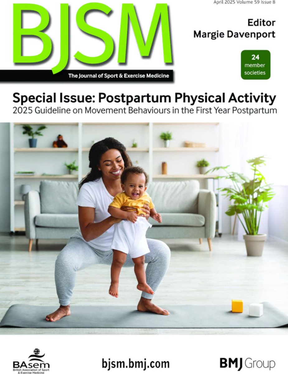 The <a href="/BJSM_BMJ/">British Journal of Sports Medicine (BJSM)</a> recently released a new Canadian Guideline to support new moms' physical activity throughout the first year postpartum. 

DFCM faculty Drs <a href="/milena_forte/">Milena Forte MD, CCFP</a> and <a href="/kfleming_md/">Karen Fleming</a> were part of the pan-Canadian team led by Dr. Margie Davenport that worked on the Guideline. 1/3