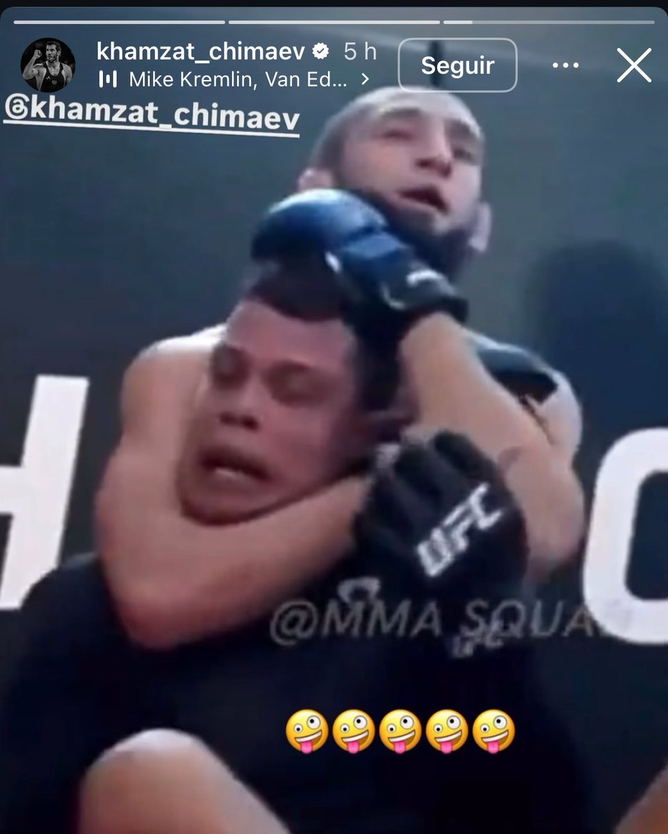 Chimaev republicou em seu instagram uma imagem onde ele teria aplicado um mata leão em Caio Borralho.

A promoção para uma possível luta já começou! 🔥