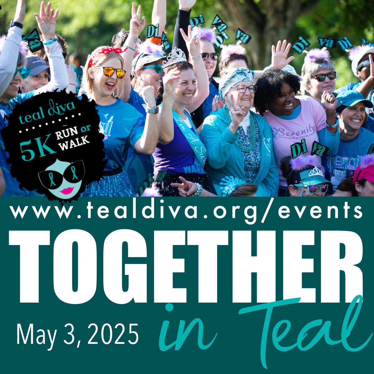 Tonight at Midnight our Charlotte 5k registration price increases!  You DON'T want to miss out on our biggest  event, what are you waiting for?

When you join us you are making REAL difference in the life of someone diagnosed with a gynecologic cancer!

tealdiva.org/signature-even…