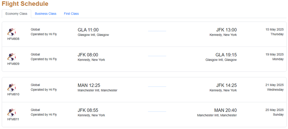 🧵 1/ There are good reasons why many in the aviation industry do not believe Global Airlines will succeed. The initial flight plan is just one of these reasons, with four commercial legs in ten days.