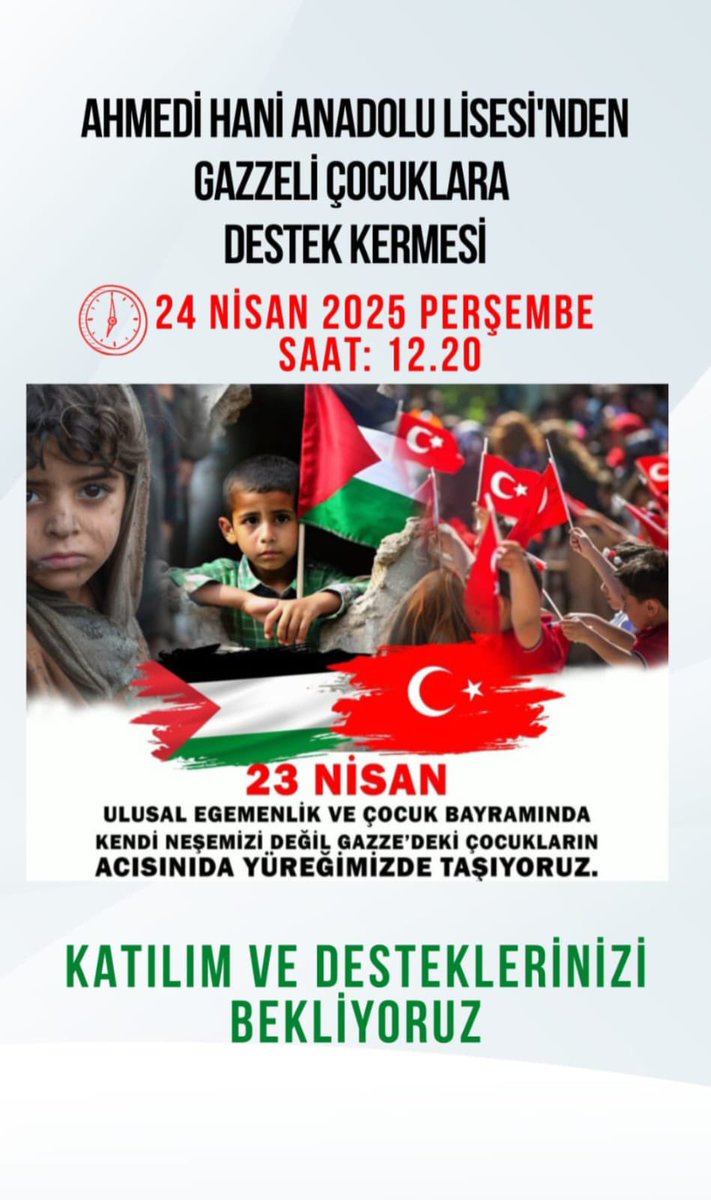 Tüm öğrenci ve velilerimizi destek için kermesimize bekliyoruz.

<a href="/tcmeb/">Millî Eğitim Bakanlığı</a> <a href="/Yusuf__Tekin/">Yusuf Tekin</a> <a href="/Murat4Kucukali/">Murat Küçükali</a> <a href="/Kayahansubasi/">Kayahan Subaşı</a> <a href="/kayapinarmem/">Kayapınar İlçe Millî Eğitim Müdürlüğü</a>