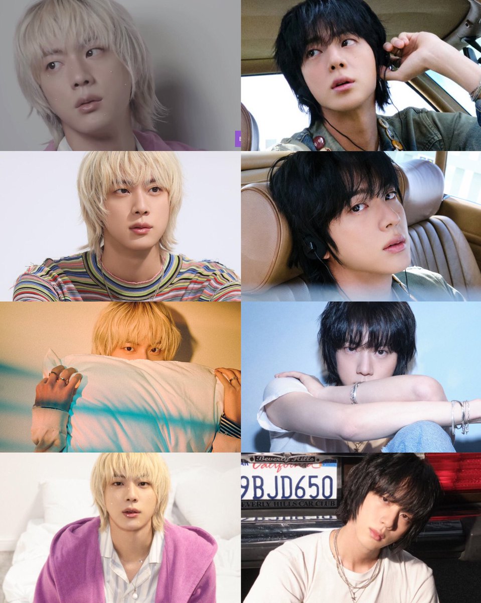 seokjinmylabsss's tweet photo. long blonde hair jin         long black hair jin https://t.co/QGgOBtXbr1