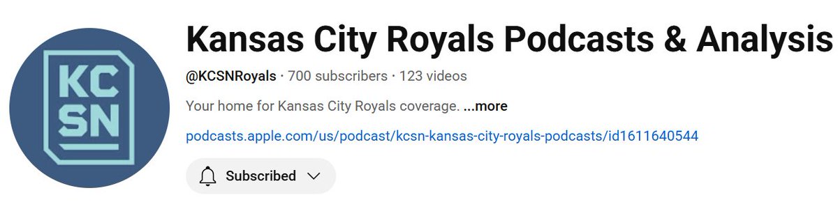 At the beginning of April, the <a href="/OneRoyalWayKCSN/">One Royal Way</a> YouTube had 650 subscribers. I set a goal with the listeners and viewers to hit 700 before the end of the month. We're now there with 9 days to spare! 

THANK YOU to everyone that listens, watches, and follows along. More to come!