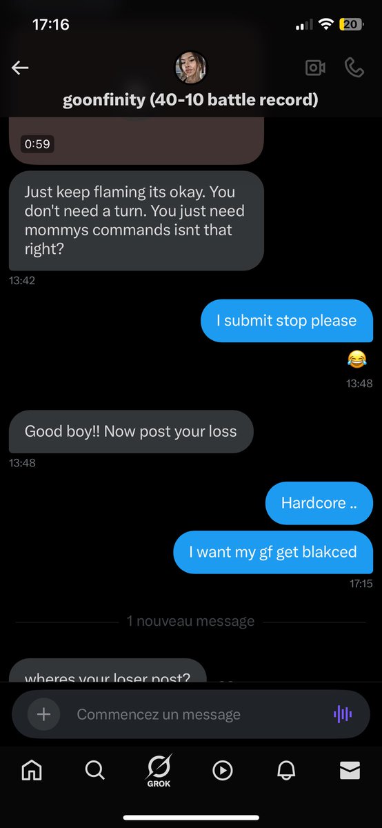naiglo Roz (@roz_76000) on Twitter photo I cant do anything. I was totally owned. <a href="/rogyrogg72/">goonfinity (40-10 battle record)</a> was Really hard on me. I keep flamming. Impossible to do otherwise during our #wankbattle I cant do anything. I was totally owned. <a href="/rogyrogg72/">goonfinity (40-10 battle record)</a> was Really hard on me. I keep flamming. Impossible to do otherwise during our #wankbattle