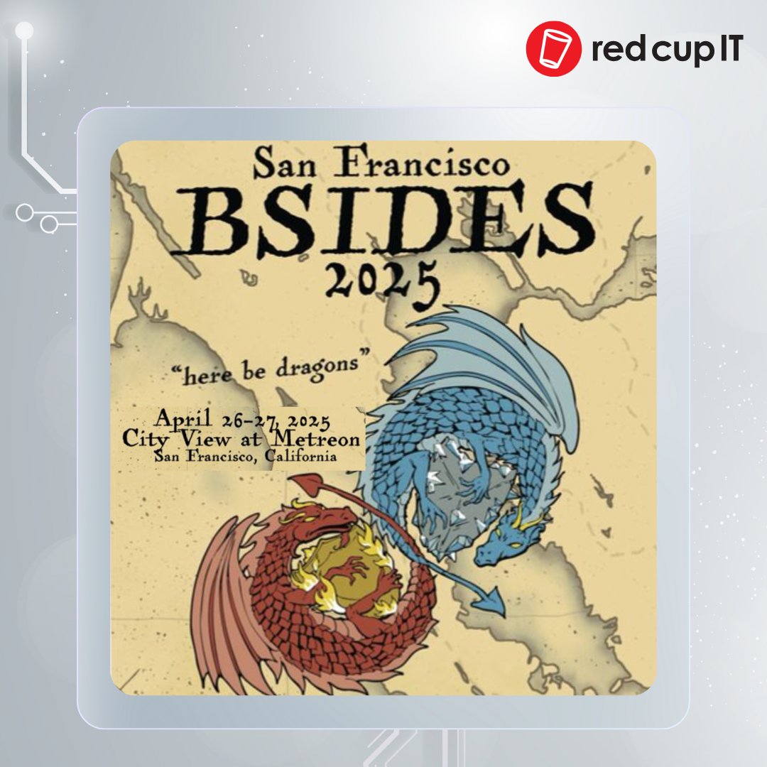RedCupIT's tweet photo. @RedCupIT is heading to @BSidesSF 2025!

Our Founder, CEO & CISO @DanLe, is joining the cybersecurity community at BSides San Francisco — a volunteer-run InfoSec conference built by the community, for the community. Dan’s excited to connect, learn, and share insights. Who else is going? Let’s meet up!

#BSidesSF #InfoSec #TechEvents2025 #Cybersecurity #MSSP #MSP #ManagedSecurity #ManagedServices #Technology #Tech #Cloud #Business #Security #ITServices #CloudServices #RedCupIT #RedCup #CupThatNeverSpills