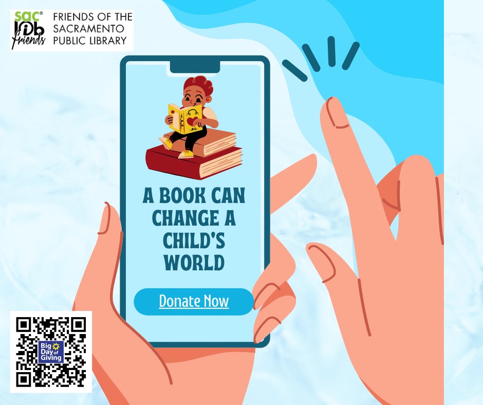 Start your week by joining up with the friends of the Sacramento Public Library in support of book 1st and summer reading. Donate here.
