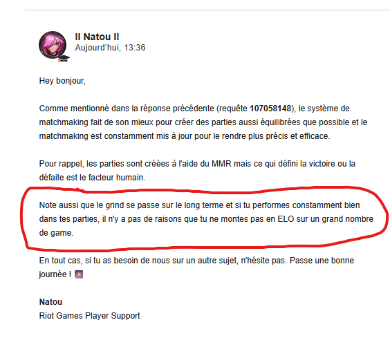 Farconner's tweet photo. Toujours merci @RiotSupportFR 
J'étais pas sur mais maintenant je sais que je suis une merde. https://t.co/8aktzOIjRx