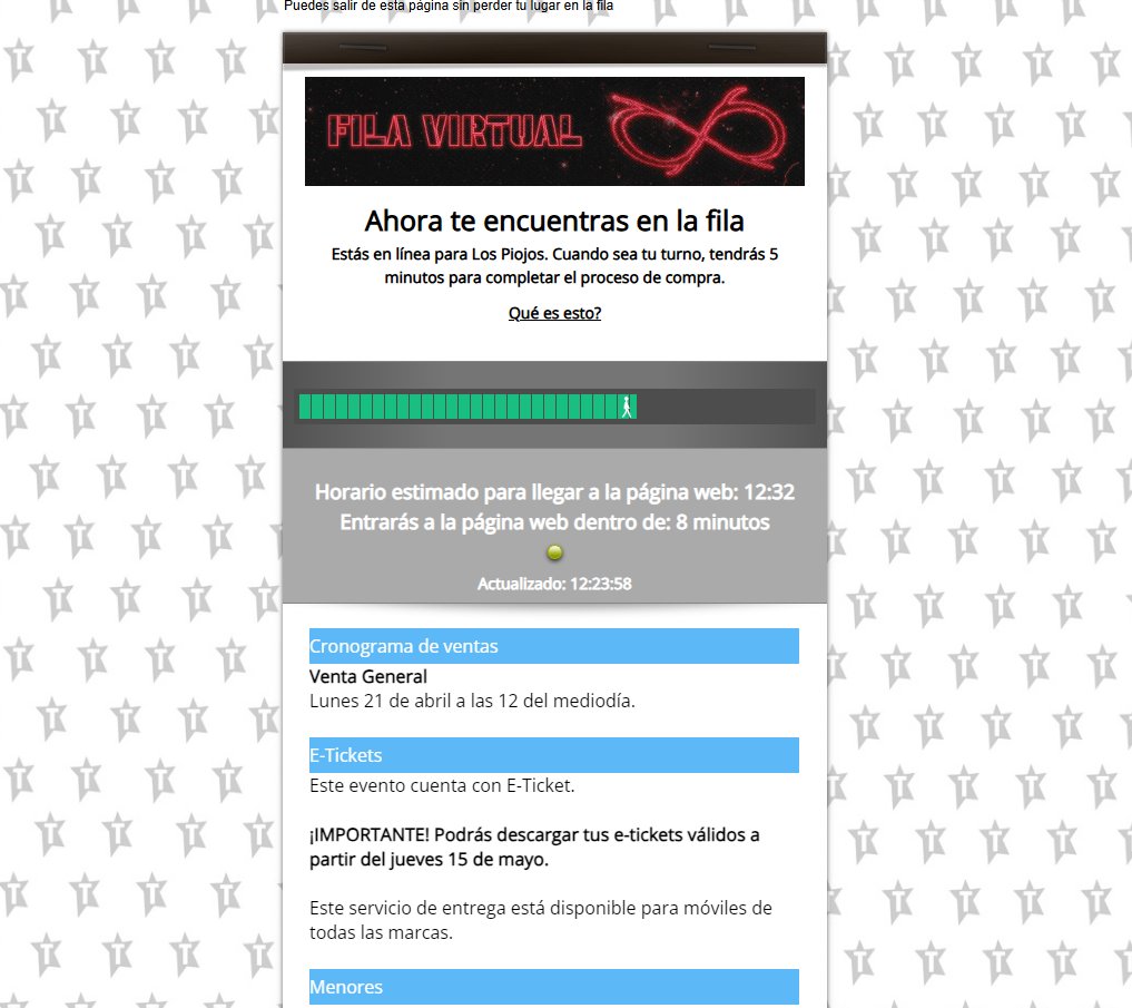 Vendo link para Los Piojos (Venta General) en el Parque de la Ciudad 🇦🇷 🏟️ (Plataforma Ticketek) Entra en 8 minutos 🕣 Info al MD 📩