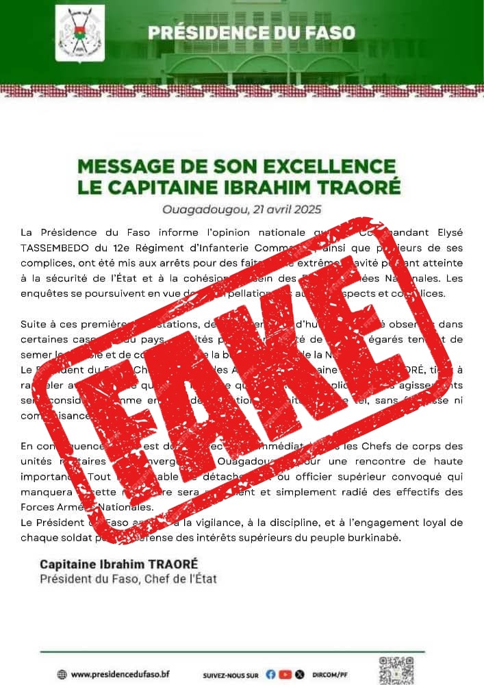 Fake news !
Soyez vigilants !