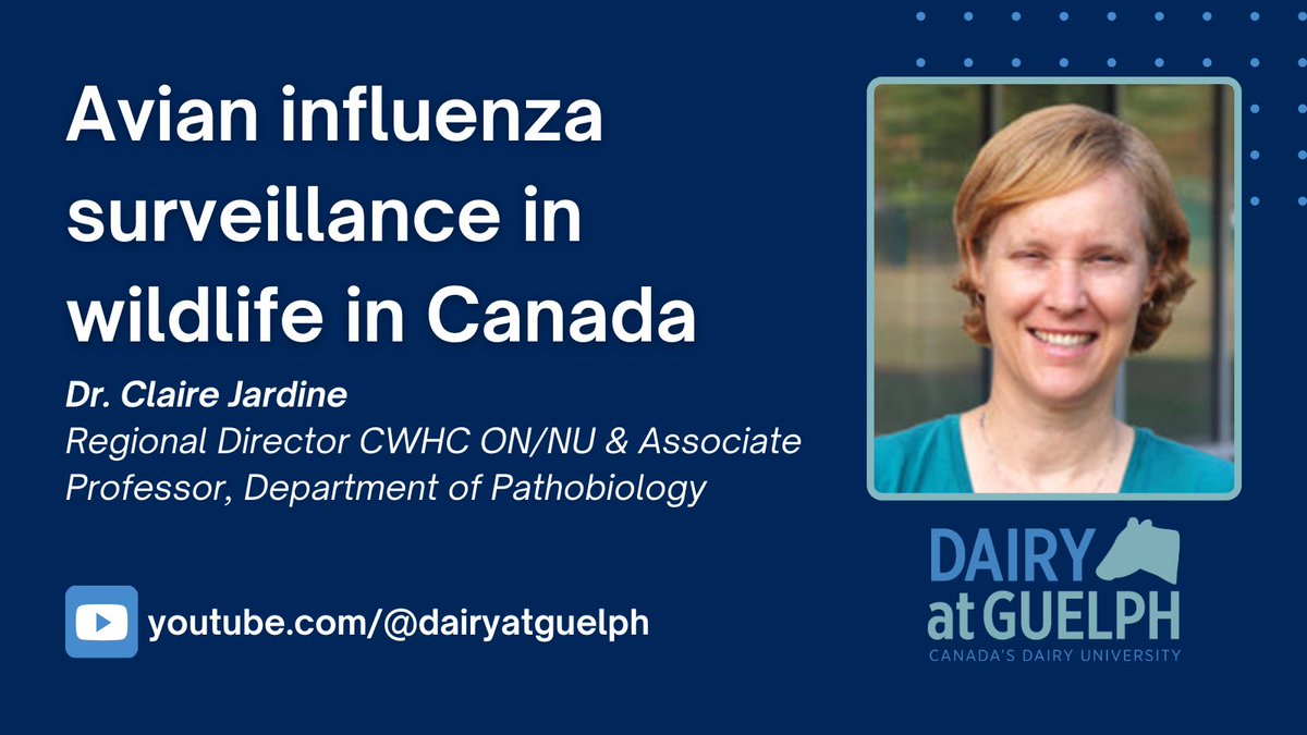 We were joined by Dr. Claire Jardine at our annual research showcase who shared insight regarding monitoring of highly pathogenic avian influenza (HPAI) in Canada’s wildlife. 

Watch the full presentation here ➡️ youtu.be/7f8hAgTSM_o?si…