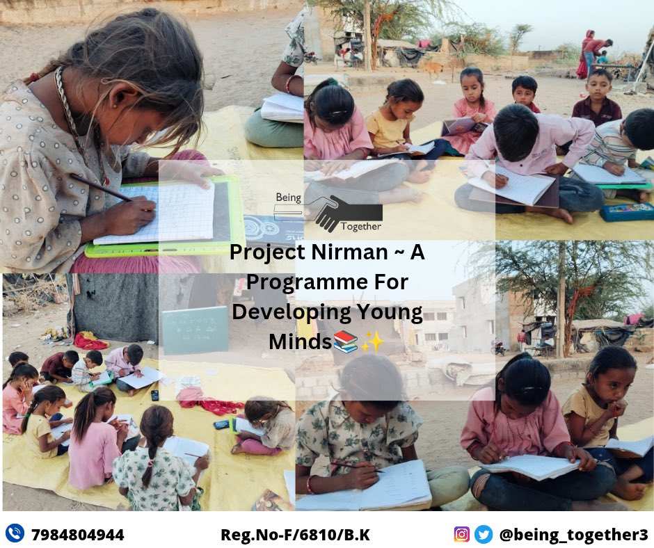 being_together3's tweet photo. Project Nirman ~ A Programme For Developing Young Minds📚✨
#beingtogether🧑🏿🤝🧑🏻♥️ #projectnirman #spreadsmilespreadlove😊♥️ #educationmatters #EducationForAll https://t.co/SL4OMkotlu
