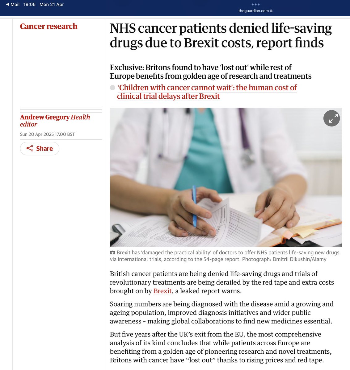 Brendan Lloyd #FBPE #FBPPR (@brendanwast) on Twitter photo Yet another Brexit “benefit” reported in <a href="/guardian/">The Guardian</a> #BrexitDisaster #BrexitHasFailed 👇 Yet another Brexit “benefit” reported in <a href="/guardian/">The Guardian</a> #BrexitDisaster #BrexitHasFailed 👇
