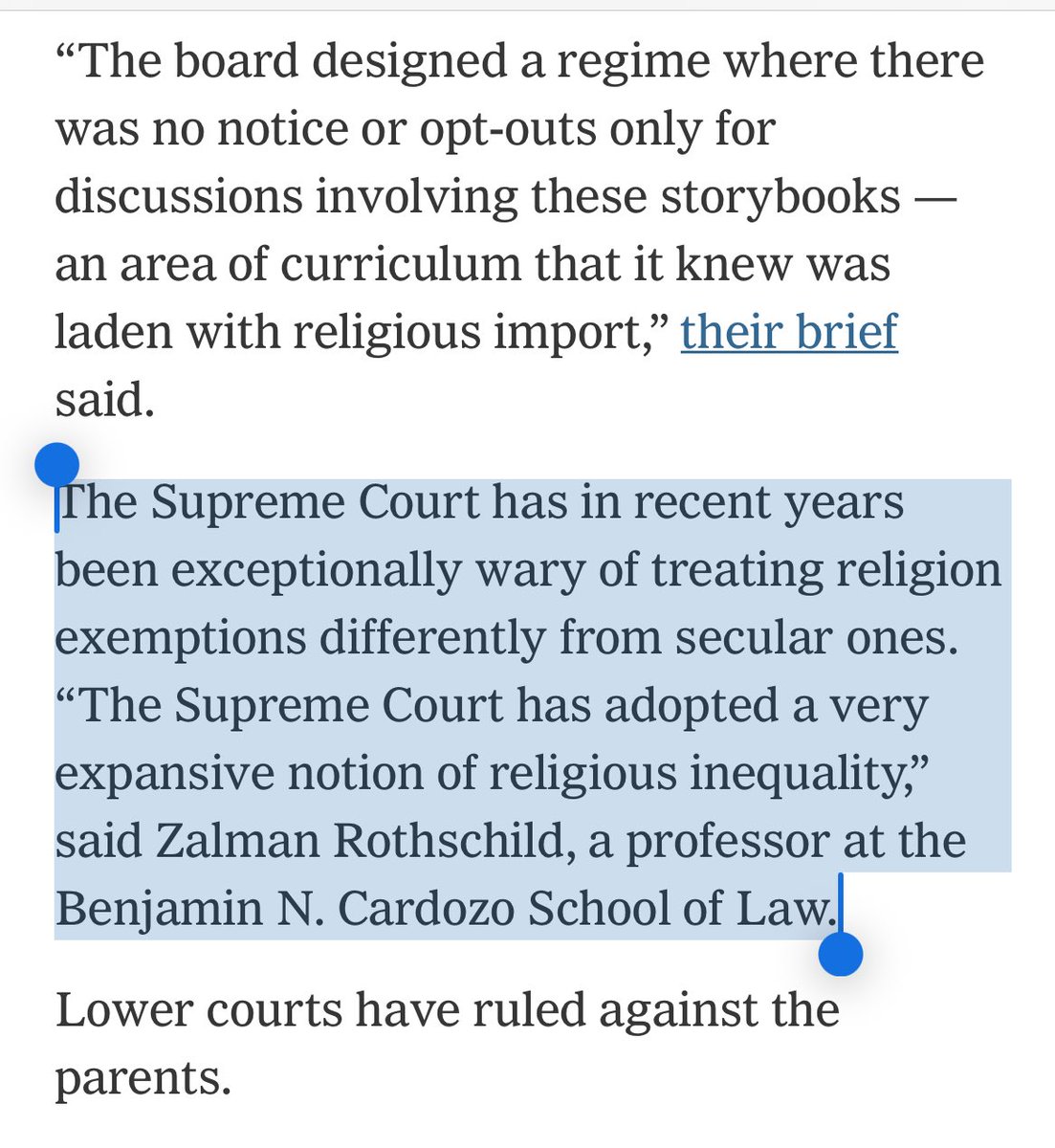 Honored to contribute in a small way to <a href="/adamliptak/">Adam Liptak</a>’s (as always) superb reporting in the <a href="/nytimes/">The New York Times</a> today (rb.gy/kfqhfn)