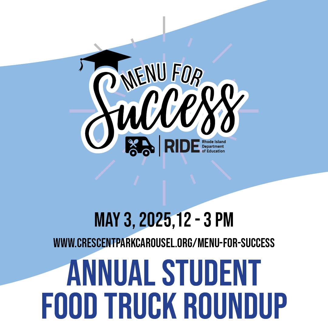 RIDeptEd's tweet image. Tickets are on sale for the 2nd annual #MenuForSuccess Student Food Truck Roundup on Saturday, 5/3 at Crescent Park in @CityofEastProv! Attendees will be able to sample food from student-run food trucks as they compete for top prizes. Tix are $20. More: bit.ly/42mgrgx