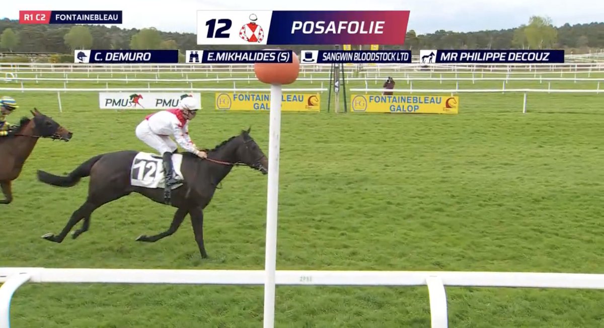 Delighted to get a double at Fontainebleau for Sangwin Bloodstock with Melbora and Posafolie!

Congratulations to Championship leader Cristian Demuro and trainer Elias Mikhalides on both winners.

€41,875 in prize-money #frenchbloodstock #RaceinFrance #OwninFrance