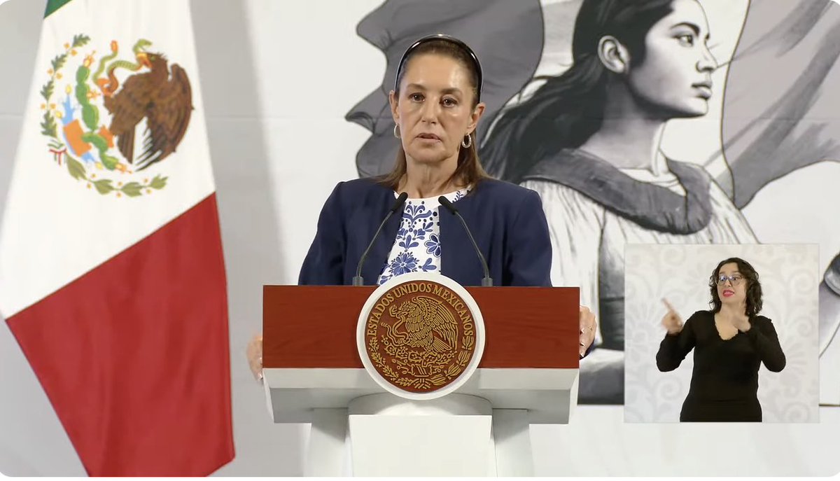 Los Reporteros MX (@reporterosmx_) on Twitter photo <a href="/Claudiashein/">Claudia Sheinbaum Pardo</a> <a href="/ivan_escalante/">Iván Escalante</a> <a href="/Profeco/">Profeco</a> <a href="/PPmerino/">José Merino</a> <a href="/AgenciaGobMX/">Agencia de Transformación Digital</a> <a href="/SE_mx/">Economía México</a> <a href="/POTUS/">President Donald J. Trump</a> <a href="/aliciabarcena/">Alicia Bárcena</a> <a href="/SEMARNAT_mx/">SEMARNAT México</a> <a href="/CONAPRED/">CONAPRED</a> <a href="/Sec_Noem/">Secretary Kristi Noem</a> <a href="/lopezobrador_/">Andrés Manuel</a> <a href="/IMSSBIENESTAR/">Programa IMSS-Bienestar</a> <a href="/PartidoMorenaMx/">Morena</a> #MañaneraDelPueblo | Sobre el spot de <a href="/Sec_Noem/">Secretary Kristi Noem</a> transmitido en diversas televisoras privadas y plataformas digitales, la presidenta <a href="/Claudiashein/">Claudia Sheinbaum Pardo</a> dijo que "no estamos a favor de la censura nunca, pero es muy distinto cuando hay una comunicación de un Gobierno extranjero que <a href="/Claudiashein/">Claudia Sheinbaum Pardo</a> <a href="/ivan_escalante/">Iván Escalante</a> <a href="/Profeco/">Profeco</a> <a href="/PPmerino/">José Merino</a> <a href="/AgenciaGobMX/">Agencia de Transformación Digital</a> <a href="/SE_mx/">Economía México</a> <a href="/POTUS/">President Donald J. Trump</a> <a href="/aliciabarcena/">Alicia Bárcena</a> <a href="/SEMARNAT_mx/">SEMARNAT México</a> <a href="/CONAPRED/">CONAPRED</a> <a href="/Sec_Noem/">Secretary Kristi Noem</a> <a href="/lopezobrador_/">Andrés Manuel</a> <a href="/IMSSBIENESTAR/">Programa IMSS-Bienestar</a> <a href="/PartidoMorenaMx/">Morena</a> #MañaneraDelPueblo | Sobre el spot de <a href="/Sec_Noem/">Secretary Kristi Noem</a> transmitido en diversas televisoras privadas y plataformas digitales, la presidenta <a href="/Claudiashein/">Claudia Sheinbaum Pardo</a> dijo que "no estamos a favor de la censura nunca, pero es muy distinto cuando hay una comunicación de un Gobierno extranjero que