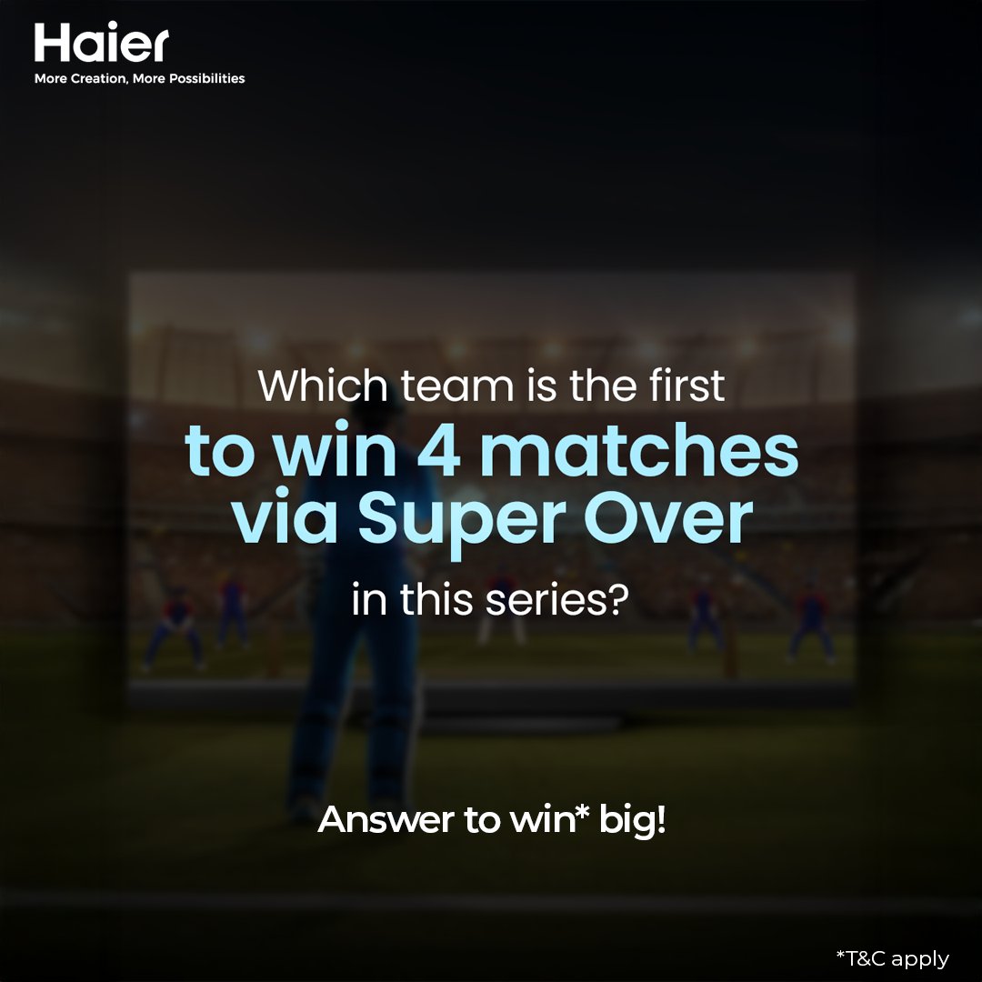 The Super Giants are locked in.
The rivals are lurking in ultra HD.
Think you know who’ll take the win?

Swipe, answer &amp; win* big!
*T&amp;C apply

#Haier #MoreCreationMorePossibilities #LED #QDMini #IPL2025
