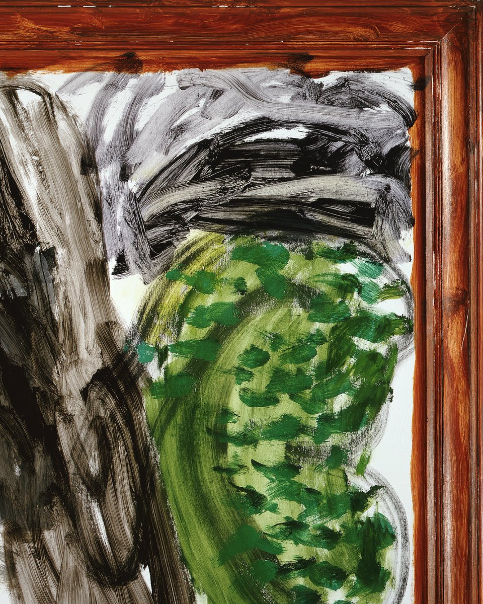“I'm a representational painter but not a painter of appearances. I paint representational pictures of emotional situations.” – #HowardHodgkin

‘Undergrowth’, 1998–2003. Oil on wood, 200 x 242,9 cm.
Courtesy of Gary Tatintsian Gallery and the artist.
#contemporaryart #painting