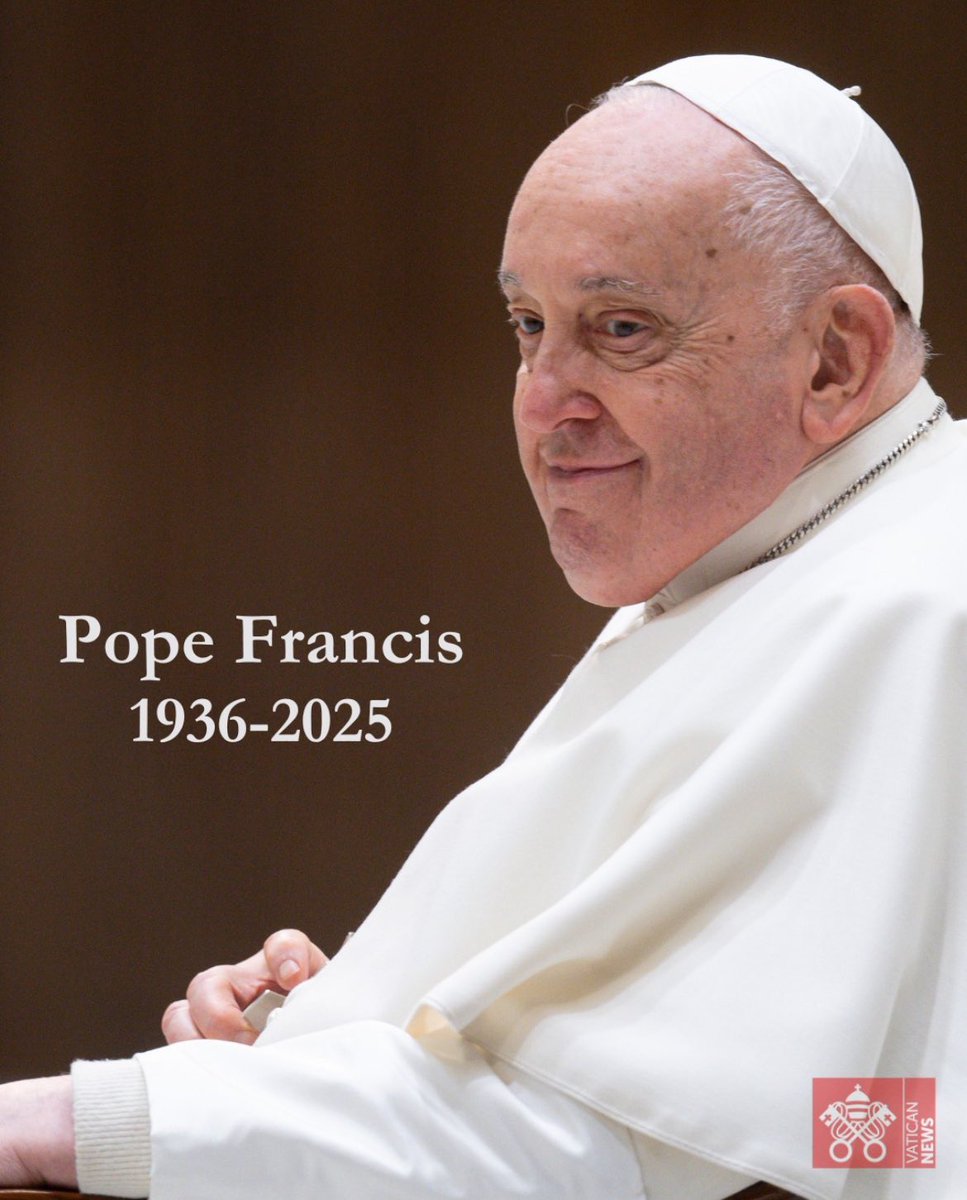Mass is offered for Pope Francis at 6pm today at the Cathedral by Bishop Bosco, and a Requiem Mass will take place tomorrow at 6pm. Both are sung Masses. RIP