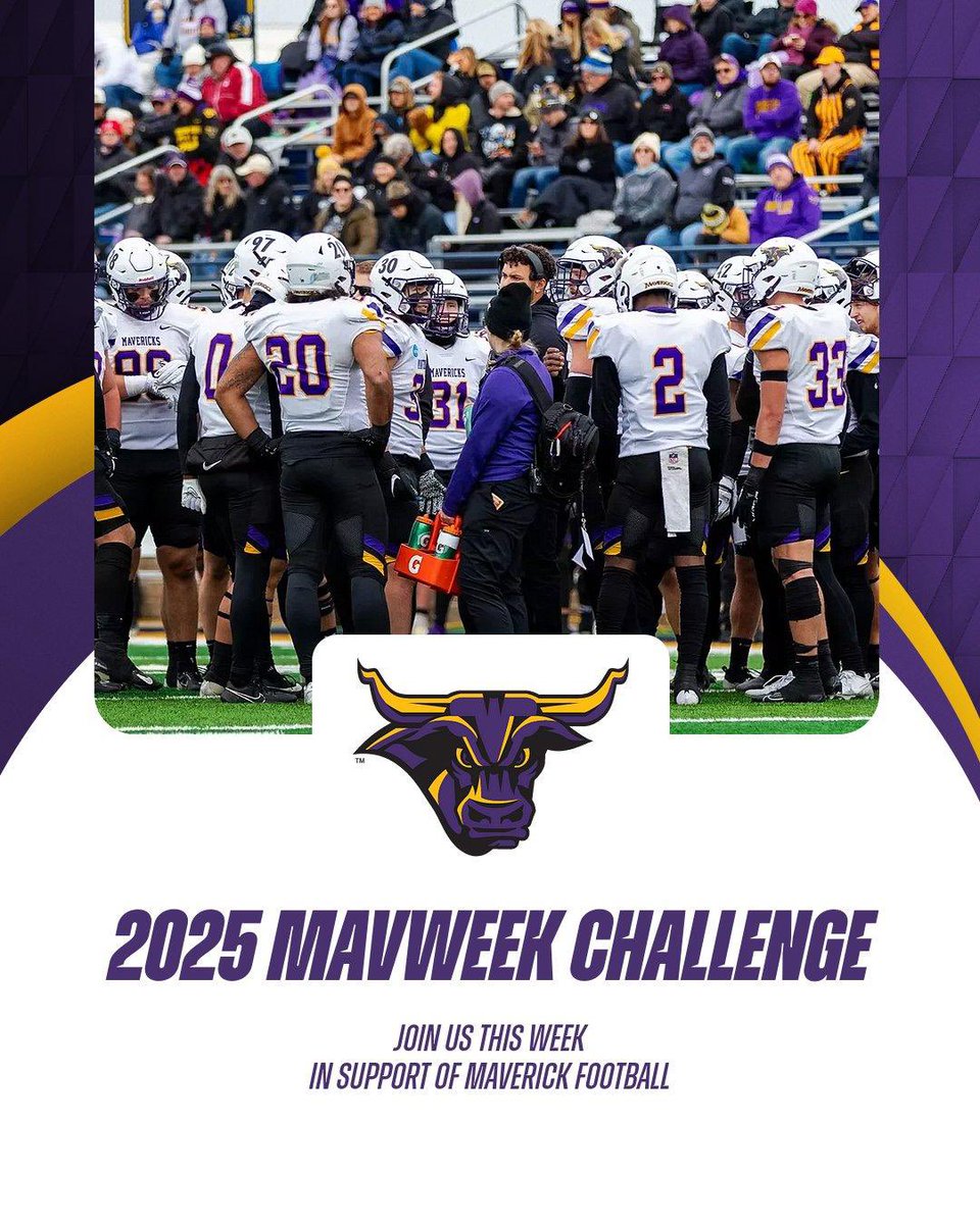 Being a Maverick means showing up—every day—for your team, your school, and everyone who supports you.

We made it to the national semifinals last season, but we’re not done yet.

Join us this week as we raise funds to support Maverick Football

🔗 msumavericks.com/mavweek