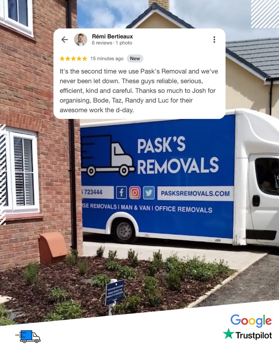 5⭐️ Client Deserves A 5⭐️ Moving Service 🚚

We Love Helping Londoners Move! Especially Twice!
We moved a return customer into his brand new place and it was a joy! It always is 😊

Are you moving soon?
Let us do the heavy lifting 📦

👉 pasksremovals.com/request-a-quote