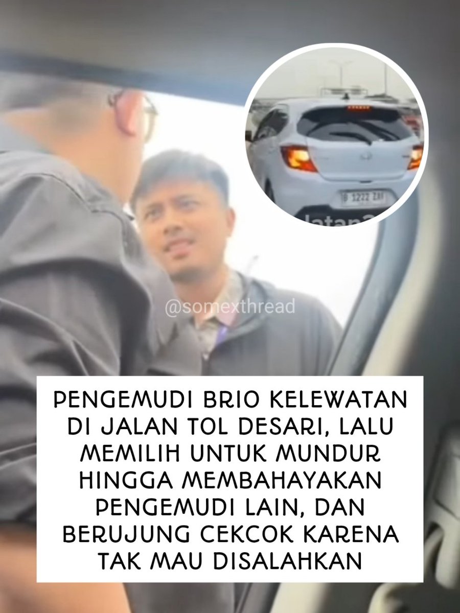 somexthread's tweet photo. Udah jelas salah bukannya minta maaf, ehhh malah nantangin🤬 mana nyengir" lagi tuh orang...

padahal tinggal lurus aja, masuk tol lagi... ga mau rugi yg membahayakan😬 https://t.co/4HtgQxQYsv