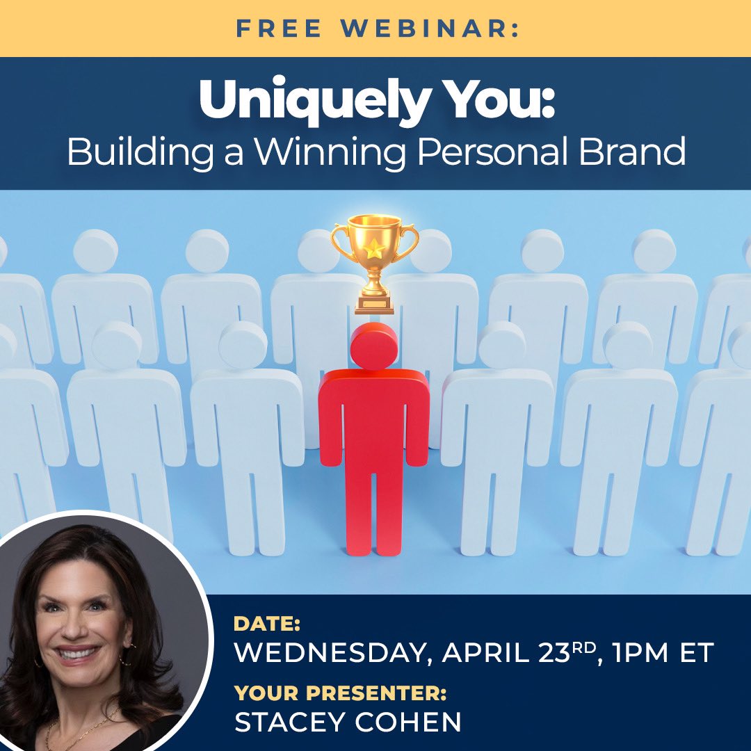 Ready to stand out in a crowded world? 🚀

Join me for a dynamic, free webinar this Wednesday for <a href="/SCOREMentors/">SCORE Mentors</a> designed to help you master the art of personal branding.

Reserve your spot now—let’s build your winning brand together! score.zoom.us/webinar/regist…
