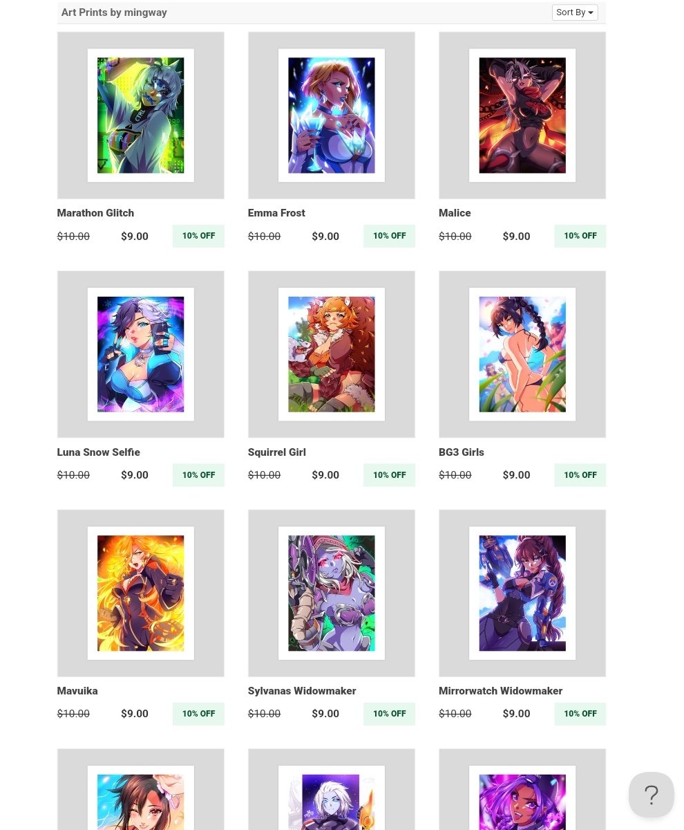 Reminder that I sell prints on inprnt and have recently added some more 👀🫶