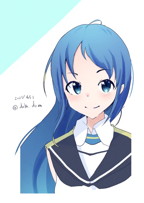 五月雨(+12)#艦これ版深夜の真剣お絵描き60分一本勝負 #艦これ版真剣お絵描き60分一本勝負_20250421 