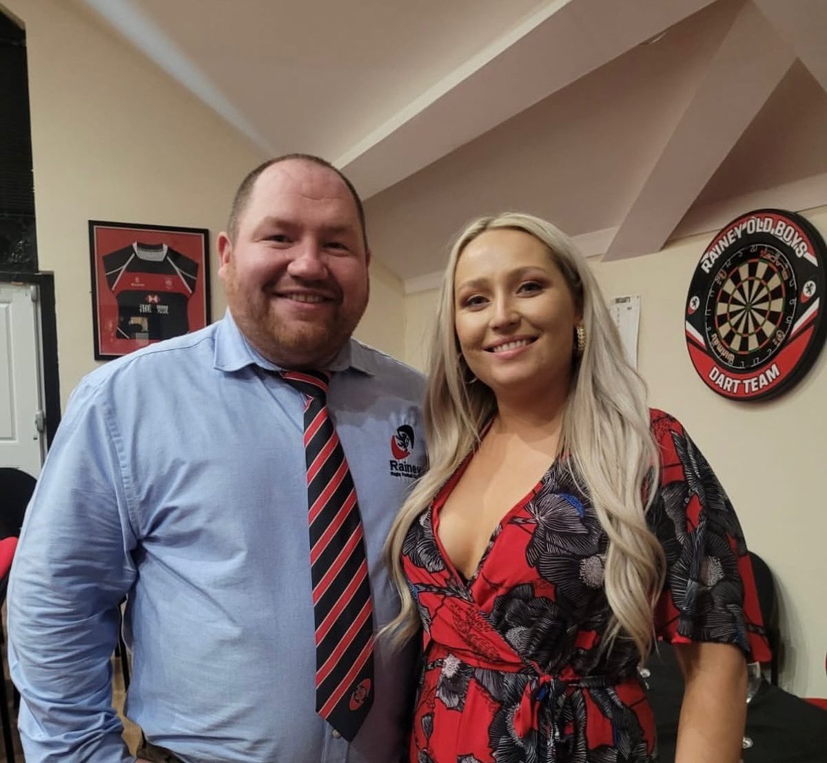 Congratulations to 2 legends of our club, Louise Ferson and Dannie Cushley who got engaged over the weekend. Everyone at Rainey is delighted for you both and wish you all the best for your future together! ❤️🖤🏉