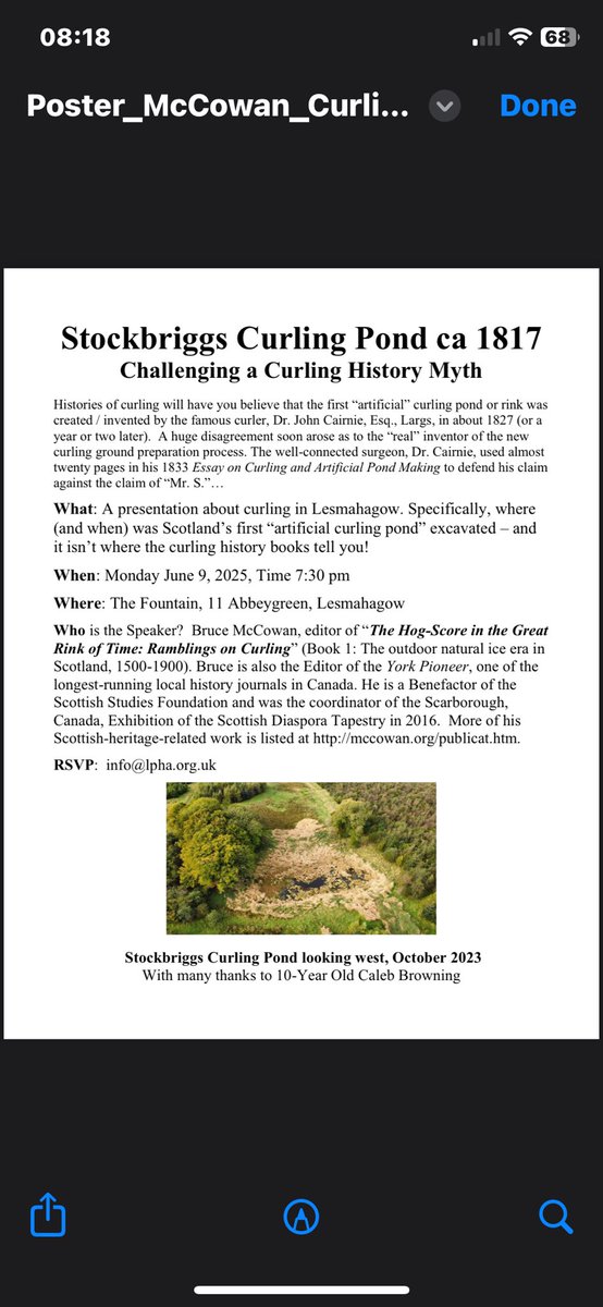 ScottishHistSoc's tweet image. Interested in the history of Scottish sport?

One of our members, Bruce McCowan will be speaking in Lesmahagow on 9 June to challenge a curling history myth…